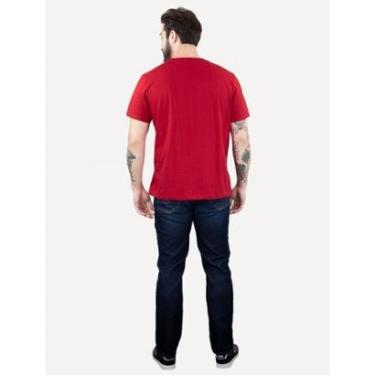 Imagem de Camiseta Ellus Masculina Cotton Fine Easa Duocolor Vermelha-Masculino