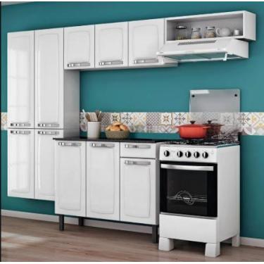 Imagem de Cozinha 1 Rose Branco c/ Balcão 10pts 1gav Branca Cod: 288.181 - Itati