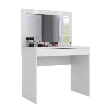 Imagem de Penteadeira Camarim Com Luzes LED Atraente Branco Demóbile, Branco