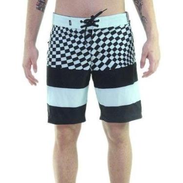 Imagem de Bermuda Boardshort Vanss Era Masculina - Verde Checkboard-Masculino