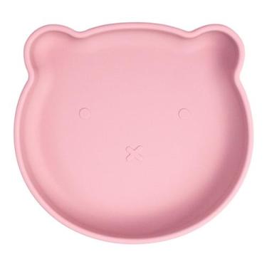 Imagem de Prato de Silicone com Ventosa Urso Infantil Rosa Freso Baby