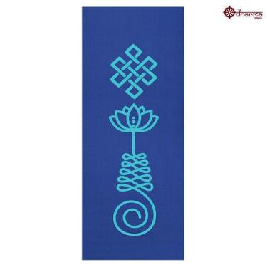 Imagem de Tapete Yoga Azul Estampa Unalome 1,73m - 4mm - Dharma Yogui