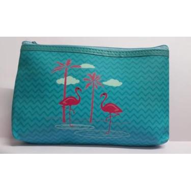 Imagem de Nécessaire Estojo Retangular Flamingo 20,5X 12,5CM - KOPECK, Azul aço