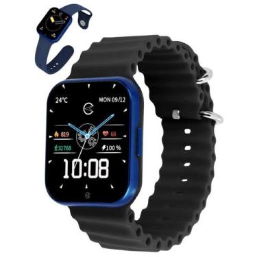 Imagem de Relogio Champion SmartWatch C066 Azul e Preta 2 Pulseiras - J A JOIAS