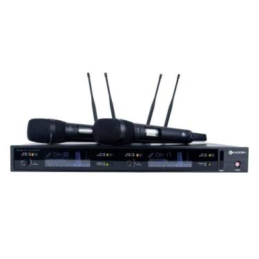 Imagem de Microfone Sem Fio 2 Canais Hipercardióide UHF Kadosh K1202M