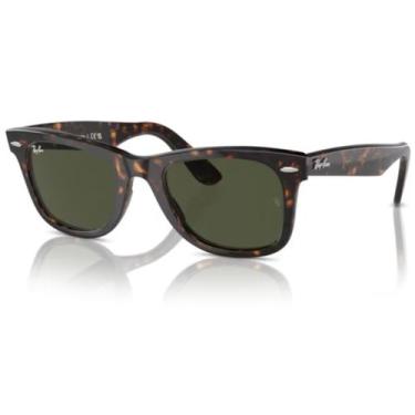 Imagem de Óculos de Sol Ray-Ban 0RB2140 Wayfarer Unissex, Tartaruga, 50
