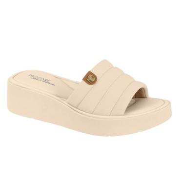 Imagem de Tamanco Feminino Slide Plataforma Conforto Modare 7226100 Cor:CremeTam