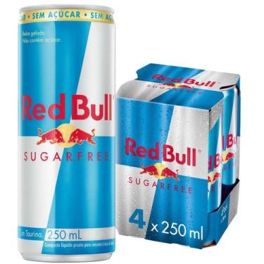 Imagem de Bebida Energética Red Bull Sugarfree Zero Açúcar - 250ml 4 Unidades, 4
