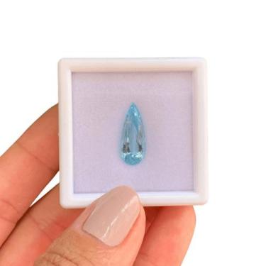 Imagem de Água Marinha Azul Lágrima 4,25ct - SP GEMAS