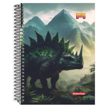 Imagem de Caderno Universitário Capa Dura Dino 96 Folhas Espiral 1 Un - PanAmeri