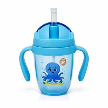 Imagem de Copo Treinamento Bebê 240ml Com Alça Canudo Antivazamento - PASSEAR, A