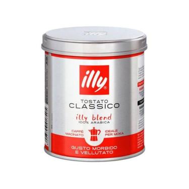 Imagem de Café Torrado e Moído Especial Illy Classico Moka 100% Arábica Lata 125