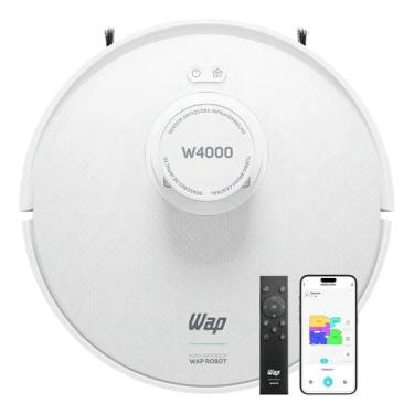 Imagem de Robô Aspirador de Pó WAP ROBOT W4000 127V - Estação Autolimpante, Mape