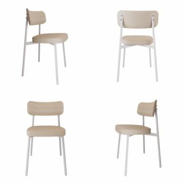 Imagem de Cadeira Alloa Fixa com 4 Pés 50 x 44,7 x 83,8 cm com 4 Unidade Preto/A