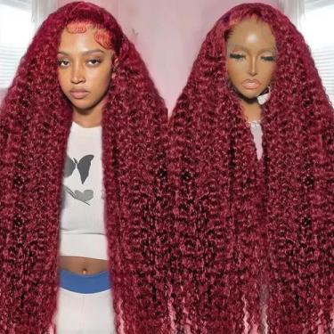Imagem de Peruca GARAXIS 99J Borgonha 13x6 Deep Wave Cabelo Humano