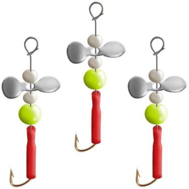 Imagem de Micro Isca Spinner Lambari Ultra Light Da Deconto 3 Unidades, Amarelo,