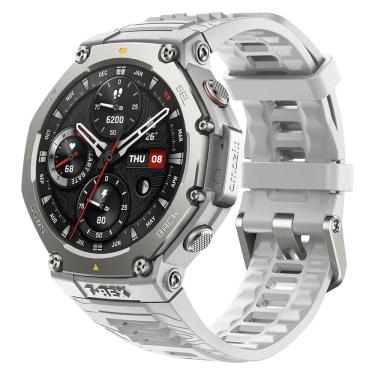 Imagem de Smartwatch Amazfit T-rex 3 A2323 com Tela AMOLED 1.3, Monitoramento de Saúde e Bateria 480h e Cinza