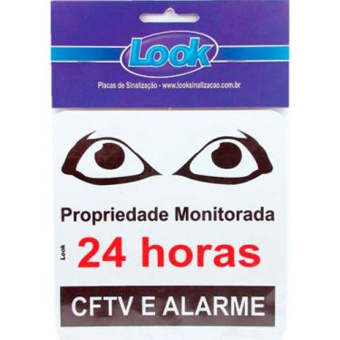 Imagem de Look Placa Sinalizacao 15X15 Monitorado 24Hs