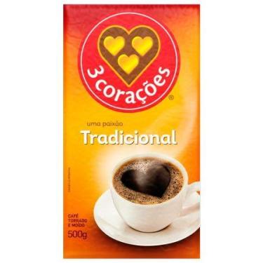 Imagem de Café em Pó Tradicional 500g vácuo - 3 Corações