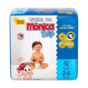 Imagem de Fralda Turma da Mônica Jumbo RN, P, M, G, XG, XXG, G 24