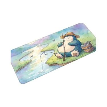 Imagem de Mouse Pad De Desenho Animado Snorlax Com Base De Borracha Antiderrapan