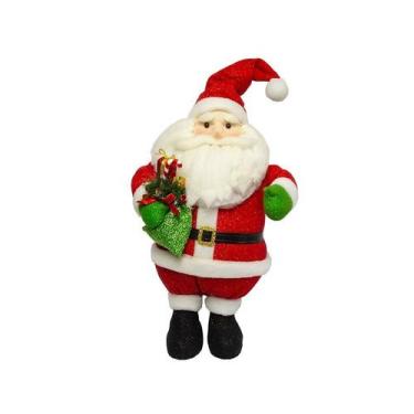 Imagem de Boneco Papai Noel Com Saco de Presentes 96cm Decoração Natalina Com 16