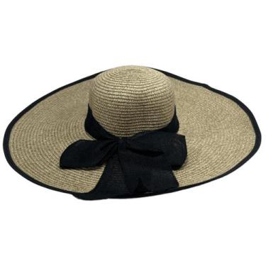 Imagem de Kit c/ 2 Chapeu Feminino palha com laco 48cm - Dalla Valle