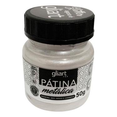 Imagem de Patina Metalica Gliart P/ Mdf Gesso Ceramica Selecione a Cor, PEROLA, 