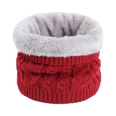 Imagem de Cachecol Unissex De Inverno Para Aquecer O Pescoço Em Fibra De Poliést