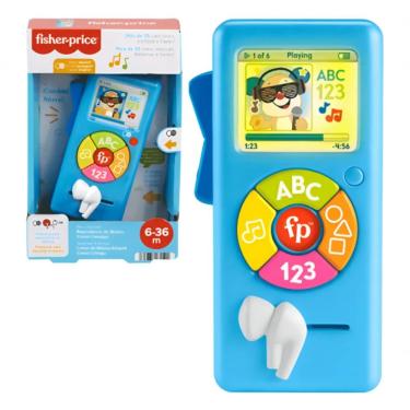 Imagem de Leitor de Músicas Canta Comigo Cachorrinho Reproduz Músicas e Estimula Desenvolvimento Sensorial Azul Mattel HRB40