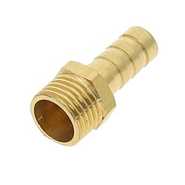 Imagem de Farpa de mangueira 4~25mm Rosca macho 1/8 '1/4' 3/8 '1/2' Cobre Adaptador de conector de encaixe farpado para óleo de mangueira de água de gás combustível, 1,1/2 ", OD 10mm