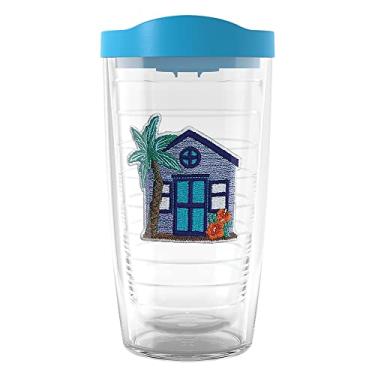 Imagem de Tervis Coleção Beach Retreat feita nos EUA Copo isolado de parede dupla, 473 ml, curacao House