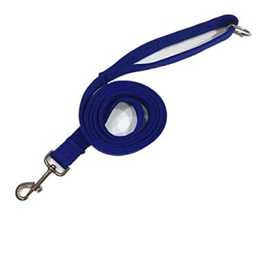Imagem de GERYUXA Coleira para cães de nylon, fácil de limpar, coleira forte e macia para caminhadas diárias com filhotes e pequenos, 1,5 m × 2,5 cm (tamanho: 1,5 m, cor: azul)