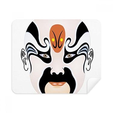 Imagem de Peking Opera Head The Orphan of Chao Pano de limpeza Limpador de tela 2 peças Tecido de camurça