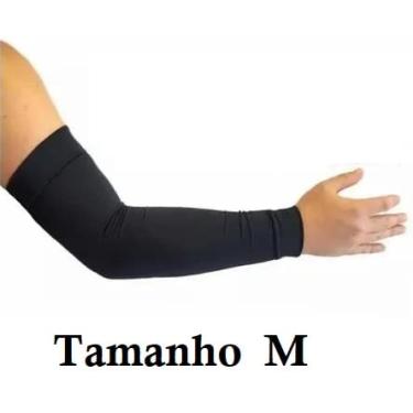 Imagem de Manguito Proteção Solar + Bandana Balaclava UV50 Ciclismo Cor:Preto;Tamanho:M;Gênero:Unissex