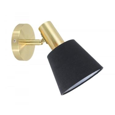 Imagem de Arandela de Metal Pipe 21cmx12cm Bella Iluminação Dourado/Preto