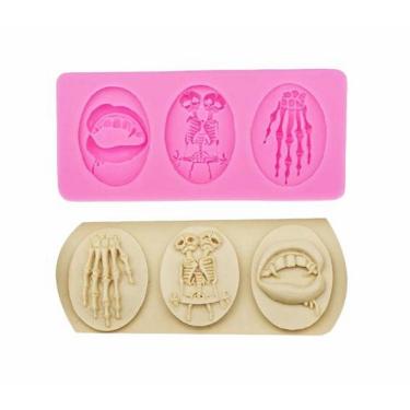 Imagem de Molde De Silicone Halloween, Caveira, Mão, Vampiro