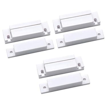 Imagem de Augiimor 3 Conjuntos MC-31 Sistema de segurança de interruptor magnético de janela de porta com interruptor magnético de palheta antirrisco Normalmente Sensor de porta aberta para sensor de porta e janela
