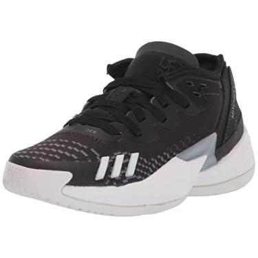 Imagem de adidas D.O.N. Issue 4 Basketball Shoe, Core Black/White/Carbon, 12.5 US Unisex Little Kid