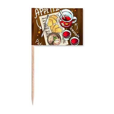 Imagem de Aperitivo Lemonada Bife França Palito de Dente Marcador Topper Decoração de Festa