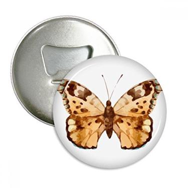 Imagem de Borboleta com asas marrons abridor de garrafas ímã de geladeira emblema multifuncional