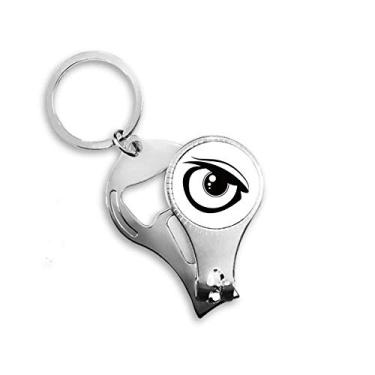 Imagem de Vector Eye Decoration Black Pattern Nail Nipper Ring Chaveiro Abridor de Garrafas Clipper