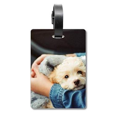 Imagem de Filhote de cachorro fofo fotografia de animal mala etiqueta etiqueta de bagagem etiqueta de pendurar etiqueta, Multicolorido.