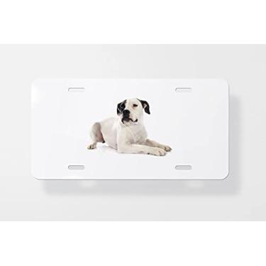 Imagem de American Bulldog 4 Capa para placa de carro - Capa para placa de carro - Capa para placa de carro 15 x 30 cm