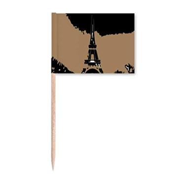 Imagem de Torre Eiffel Paris França Palito de Dente Marcador Topper Decoração de Festa