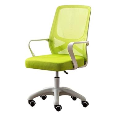 Imagem de cadeira de escritório Encosto Cadeira de malha Cadeira de escritório Mesa de computador e cadeira Apoio de cintura Cadeira giratória de levantamento ergonômico Cadeira de jogo de malha (cor: verde)