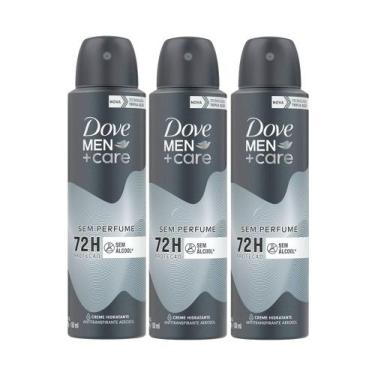 Imagem de Kit 3 Desodorante Dove Men + Care Sem Perfume Aerosol Antitranspirante