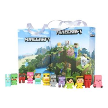 Kit 13 Bonecos Minifigures Blocos De Montar Minecraft Top - Mega Block Toys  - Brinquedos de Montar e Desmontar - Magazine Luiza