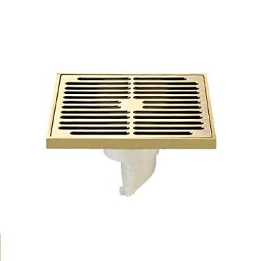 Imagem de Ralo do chuveiro Ralo de resíduos Filtro Filtro de desodorante Super Large Ralo de piso Varanda Banheiro Aumentar quadrado espesso Cobre antigo 12 * 12 Ralo de cobre A
