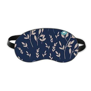 Imagem de White Blue Flower Plant Paint Sleep Eye Shield Capa para sombra noturna macia